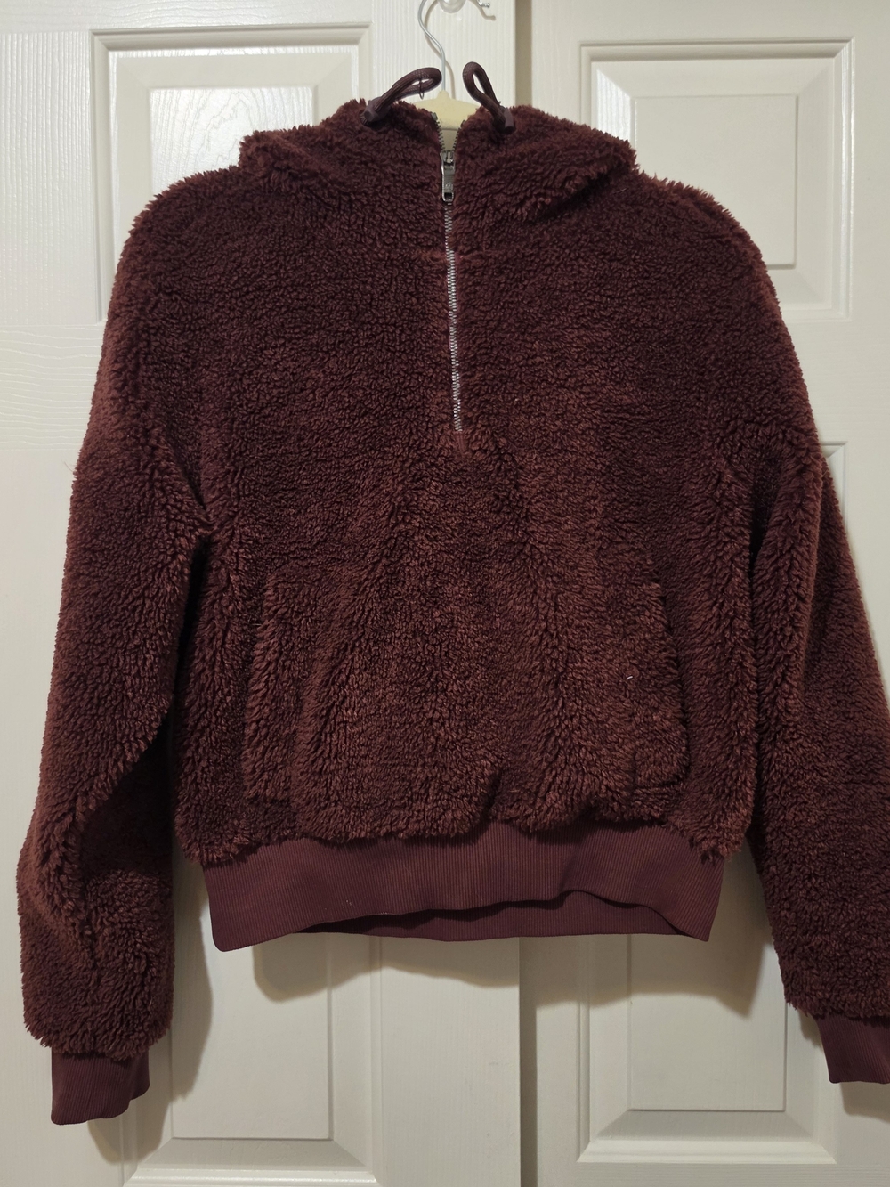 Lululemon Warm Restore Oh So Sherpa Pullover 1/2 Zip Up Burgundy Women’s 4